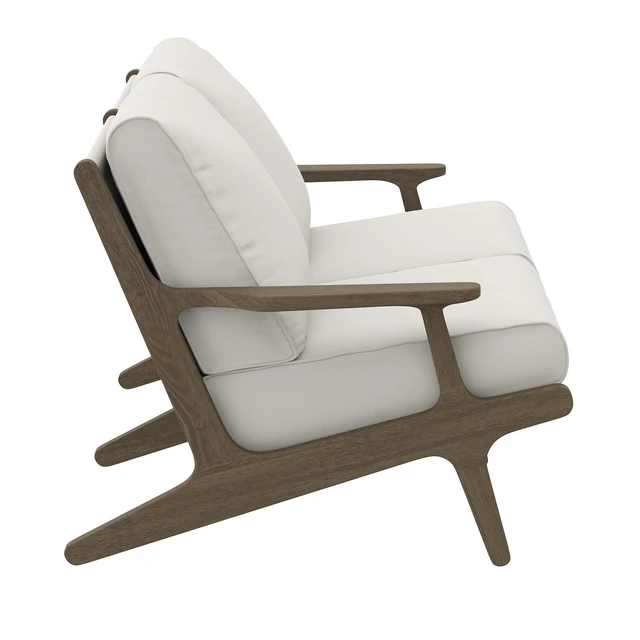 Alt view image 4 of 7 - Saratoga Outdoor Patio Teak Wood Loveseat by Modway