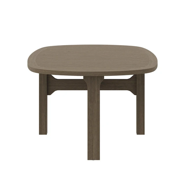 Alt view image 4 of 7 - Saratoga Oval Outdoor Patio Teak Wood Coffee Table