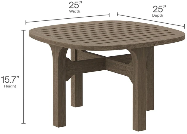 Alt view image 2 of 7 - Saratoga Square Outdoor Patio Teak Wood Side Table