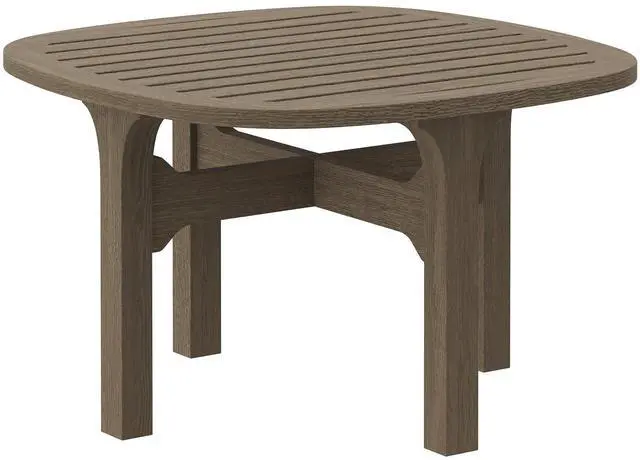 Main image of Saratoga Square Outdoor Patio Teak Wood Side Table