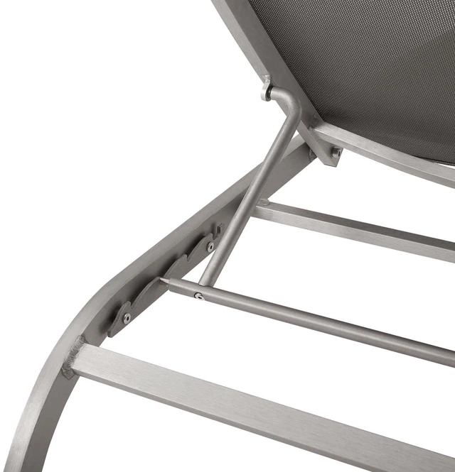 Alt view image 4 of 7 - Savannah 3 Piece Outdoor Patio Mesh Set, Chaise Lounge Chairs, Aluminum, Set of 2 or 4