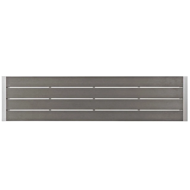 Alt view image 11 of 12 - Shore 3 Piece Outdoor Patio Aluminum Dining Set - Silver Gray