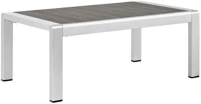 Alt view image 12 of 13 - Shore 6 Piece Outdoor Patio Aluminum Sectional Sofa Set - Silver Gray
