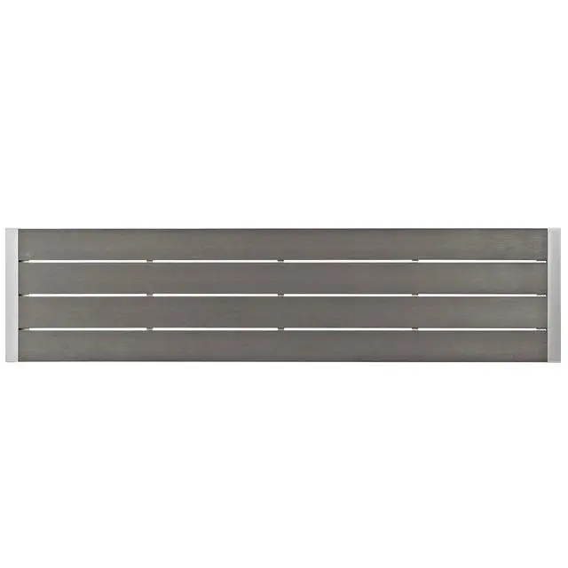 Alt view image 7 of 8 - Shore Outdoor Patio Aluminum Bench - Silver Gray