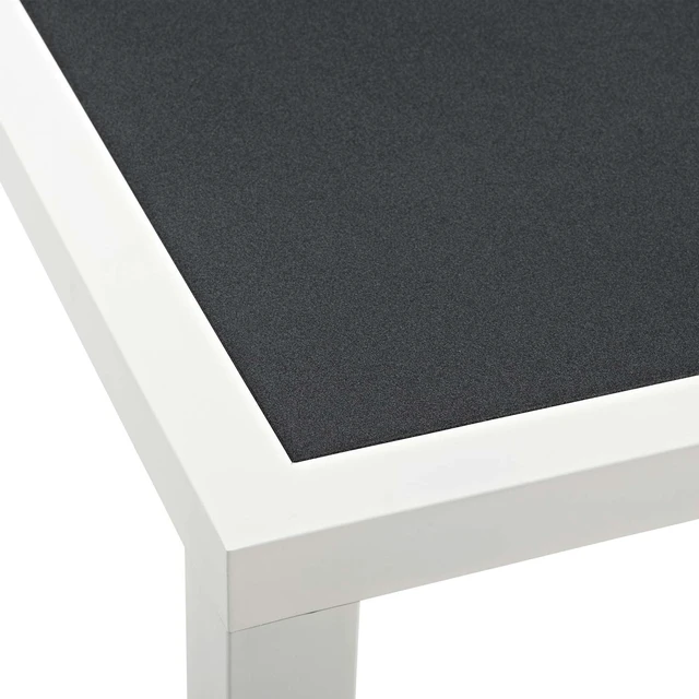 Alt view image 10 of 12 - Stance 90.5" Outdoor Patio Aluminum Dining Table - White Gray