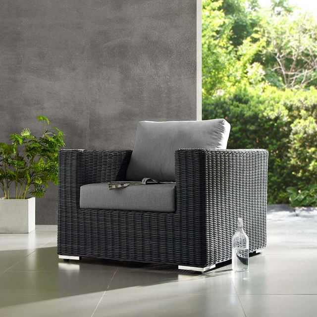 Alt view image 4 of 5 - Summon Outdoor Patio Fabric Sunbrella Armchair by Modway