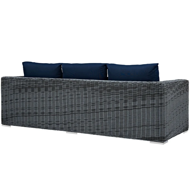 Alt view image 3 of 5 - Summon Outdoor Patio Sunbrella Sofa Canvas Navy