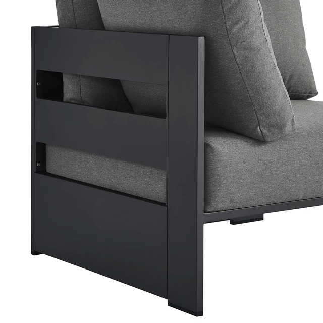 Alt view image 6 of 7 - Tahoe Outdoor Patio Powder-Coated Aluminum Modular Corner Chair by Modway