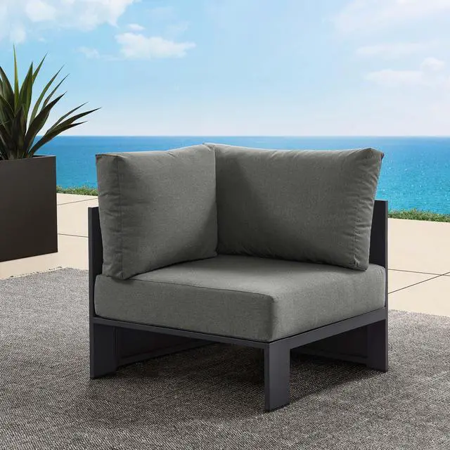 Alt view image 7 of 7 - Tahoe Outdoor Patio Powder-Coated Aluminum Modular Corner Chair by Modway
