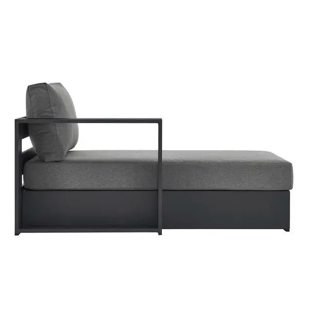 Alt view image 4 of 7 - Tahoe Outdoor Patio Powder-Coated Aluminum Modular Left-Facing Chaise Lounge by Modway