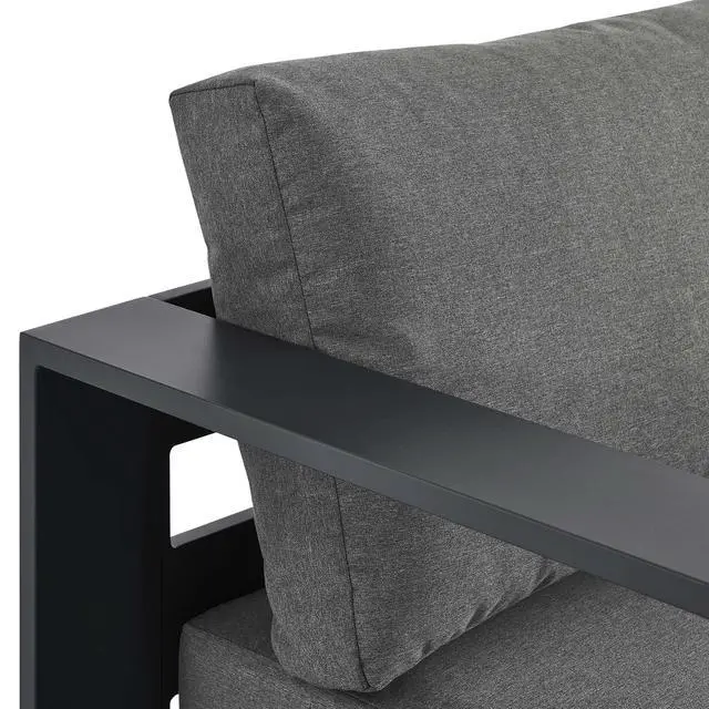 Alt view image 7 of 7 - Tahoe Outdoor Patio Powder-Coated Aluminum Modular Left-Facing Chaise Lounge by Modway