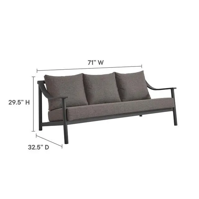 Alt view image 2 of 7 - Terrace Outdoor Patio Aluminum Sofa
