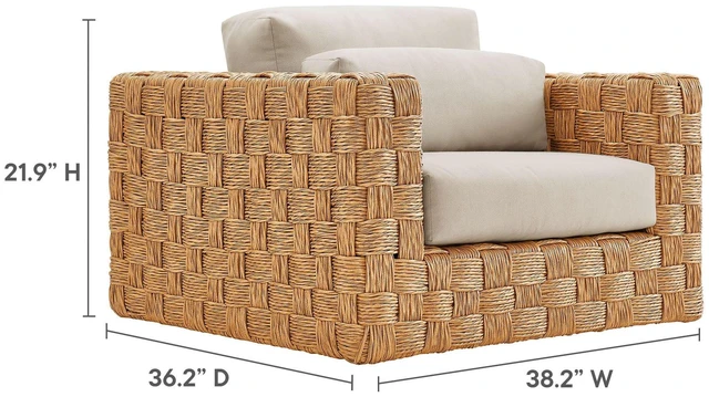 Alt view image 4 of 7 - Thames 4-Piece Outdoor Patio Wicker Outdoor Patio Rattan Furniture Set