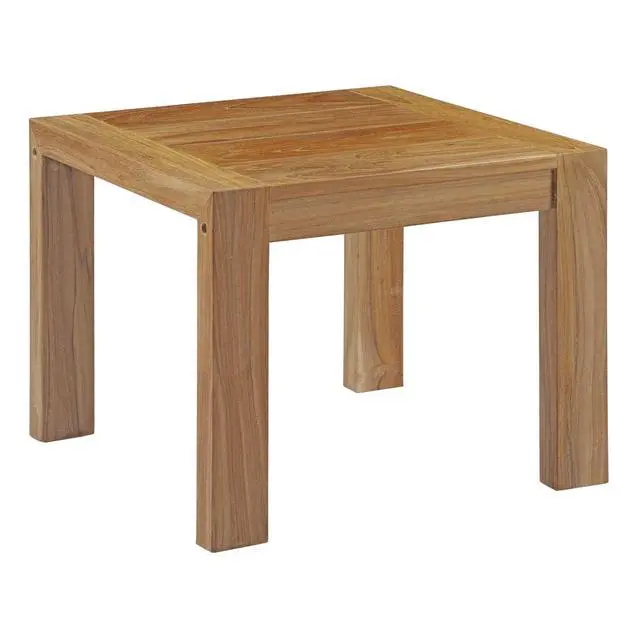 Alt view image 5 of 8 - Upland Outdoor Patio Wood Side Table - Natural
