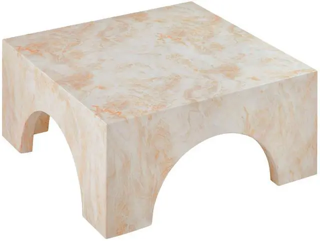 Alt view image 6 of 7 - Valen Indoor - Outdoor Patio Arched Concrete Coffee Table