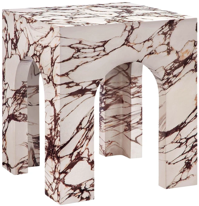 Main image of Valen Square Indoor - Outdoor Patio Arched Concrete Side Table
