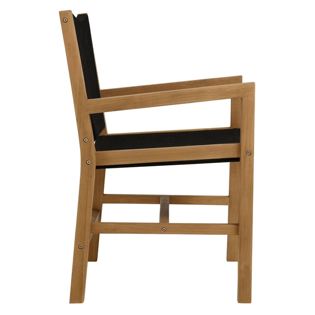Alt view image 7 of 7 - Vienna 5-Piece Outdoor Patio Teak and Rope Dining Set with Armchairs by Modway