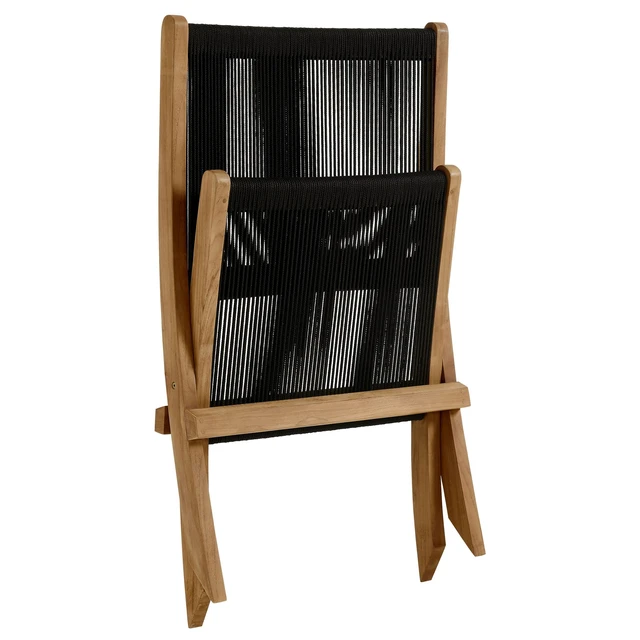 Alt view image 7 of 7 - Vienna Outdoor Patio Teak and Rope Folding Accent Lounge Chair by Modway