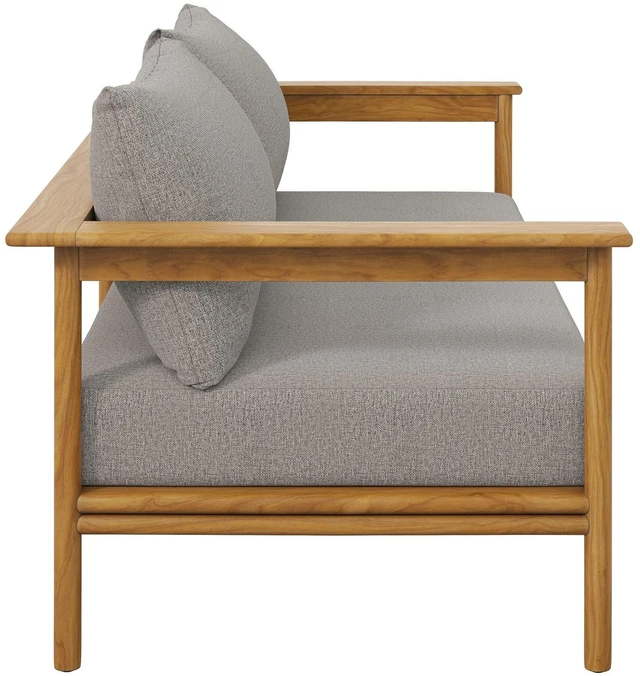 Alt view image 4 of 7 - Wren Outdoor Patio Teak Wood Sofa
