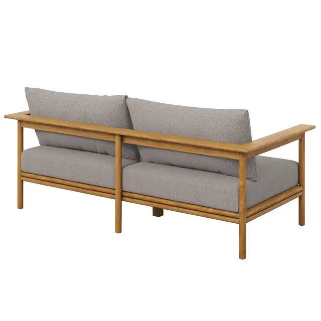 Alt view image 5 of 7 - Wren Outdoor Patio Teak Wood Sofa