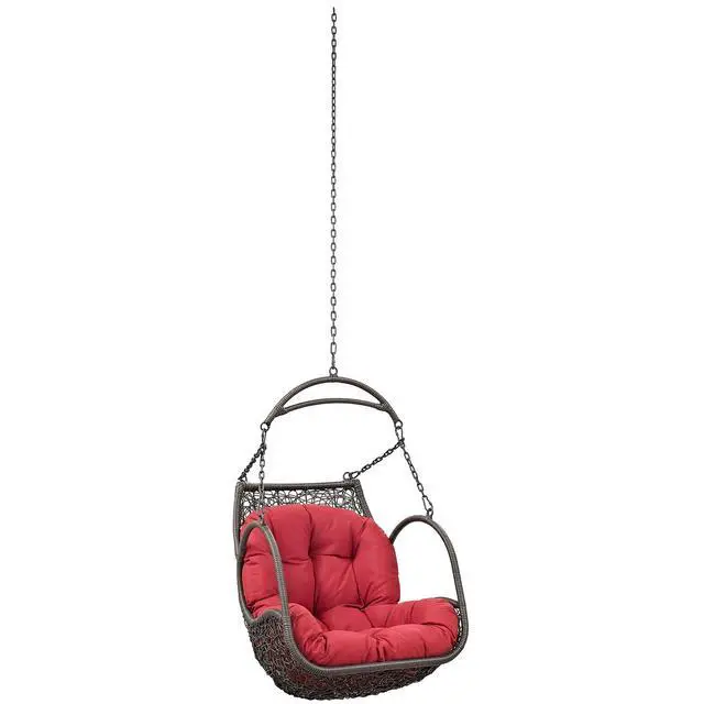 Alt view image 10 of 10 - Arbor Outdoor Patio Swing Chair Without Stand - Orange