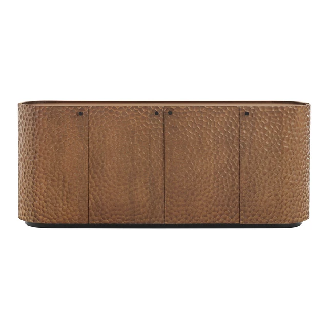 Alt view image 5 of 7 - Aven 71.5 Inch Oval Chiseled Wood Sideboard Buffet Cabinet with Hammered Effect by Modway