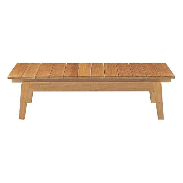 Alt view image 6 of 8 - Bayport Outdoor Patio Teak Coffee Table - Natural