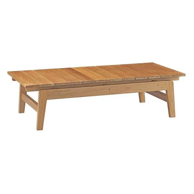 Alt view image 5 of 8 - Bayport Outdoor Patio Teak Coffee Table - Natural