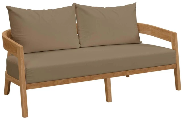 Alt view image 8 of 13 - Brisbane 3-Piece Teak Wood Outdoor Patio Outdoor Patio Set