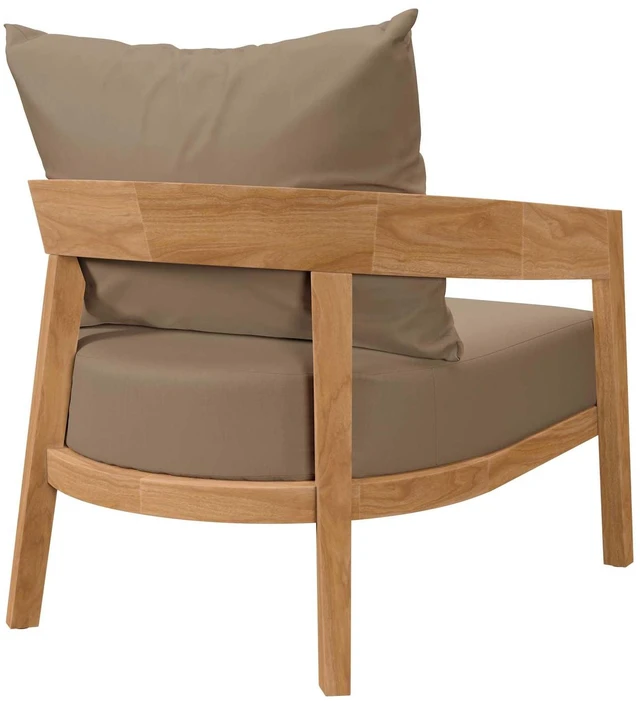 Alt view image 11 of 13 - Brisbane 3-Piece Teak Wood Outdoor Patio Outdoor Patio Set