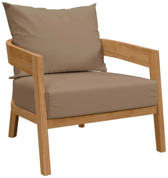 Alt view image 10 of 13 - Brisbane 3-Piece Teak Wood Outdoor Patio Outdoor Patio Set