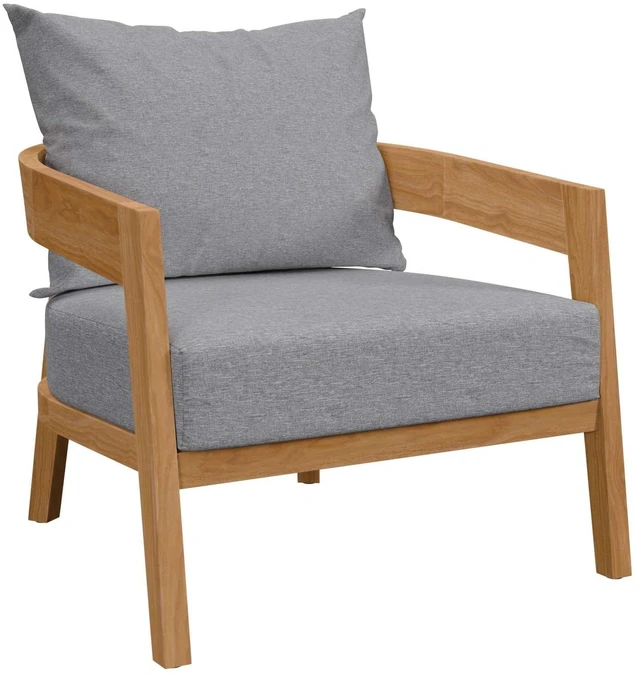 Alt view image 8 of 13 - Brisbane 3-Piece Teak Wood Outdoor Patio Outdoor Patio Set