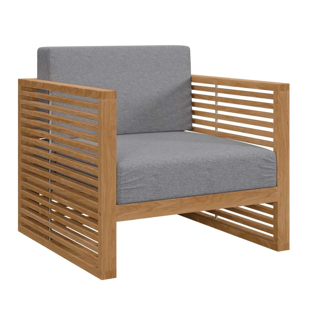 Alt view image 8 of 13 - Carlsbad 3-Piece Teak Wood Outdoor Patio Outdoor Patio Set