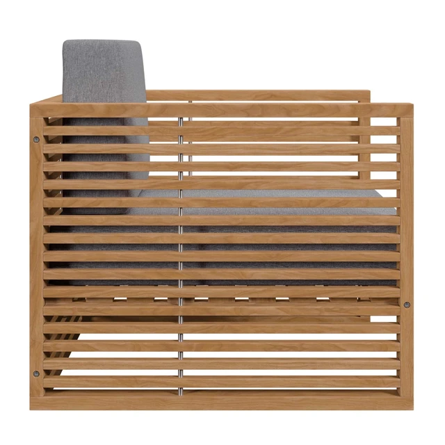 Alt view image 9 of 13 - Carlsbad 3-Piece Teak Wood Outdoor Patio Outdoor Patio Set