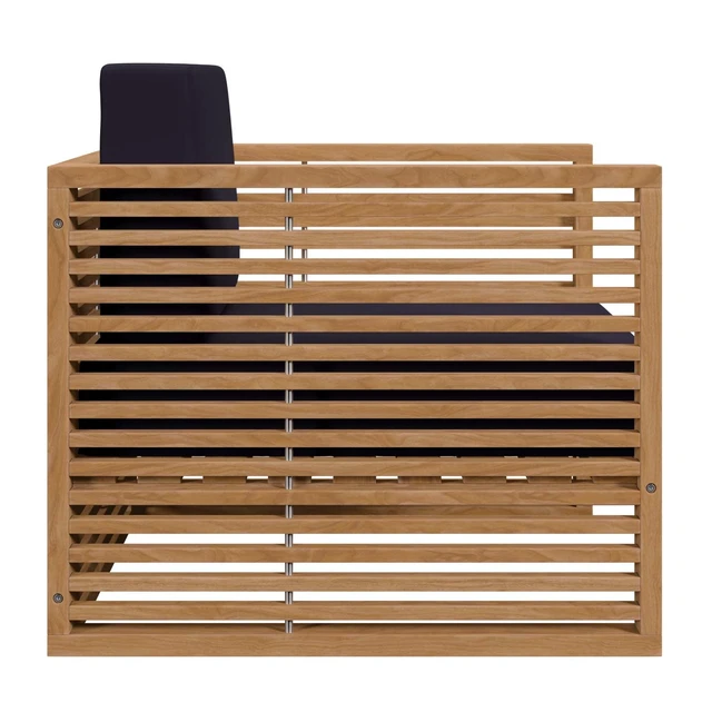Alt view image 8 of 13 - Carlsbad Teak Wood Outdoor Patio Armchair