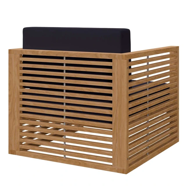 Alt view image 9 of 13 - Carlsbad Teak Wood Outdoor Patio Armchair