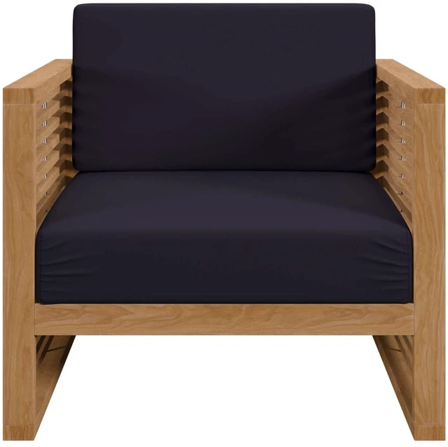 Alt view image 10 of 13 - Carlsbad Teak Wood Outdoor Patio Armchair