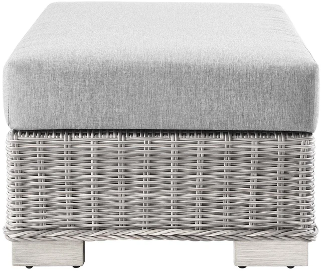 Alt view image 6 of 11 - Conway Outdoor Patio Wicker Rattan Ottoman