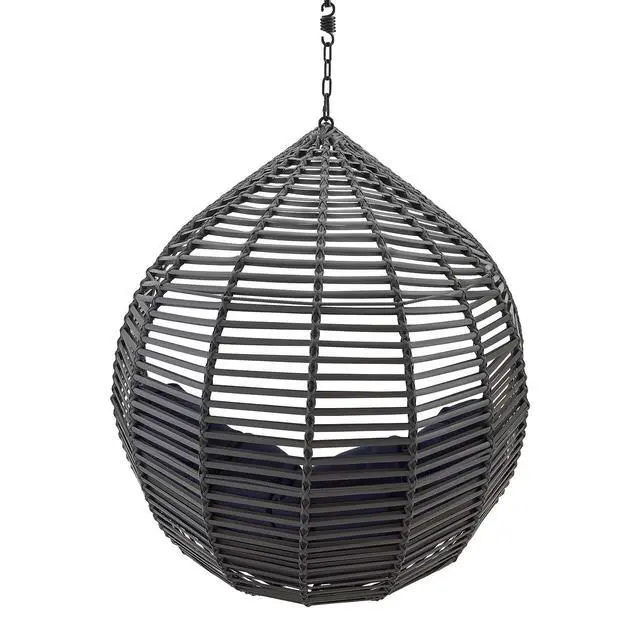 Alt view image 9 of 11 - Garner Teardrop Outdoor Patio Swing Chair Without Stand Gray Gray