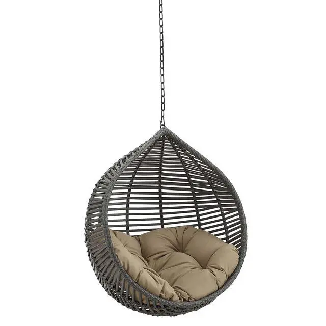 Alt view image 11 of 11 - Garner Teardrop Outdoor Patio Swing Chair Without Stand Gray Gray