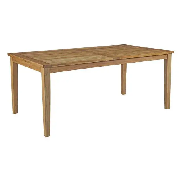 Alt view image 12 of 13 - Marina 7 Piece Outdoor Patio Teak Outdoor Dining Set - Natural