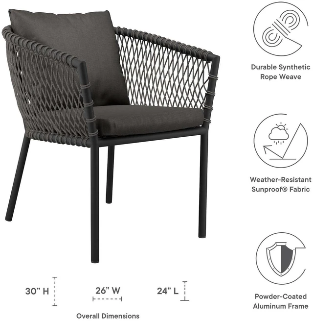 Alt view image 11 of 13 - Sailor Outdoor Patio Dining Armchair
