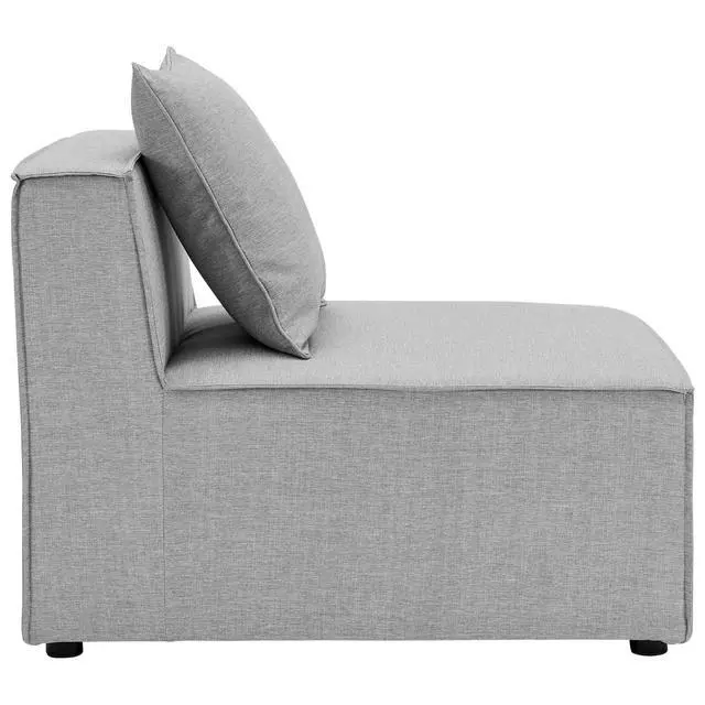 Alt view image 8 of 13 - Saybrook Outdoor Patio Upholstered Sectional Sofa Armless Chair White
