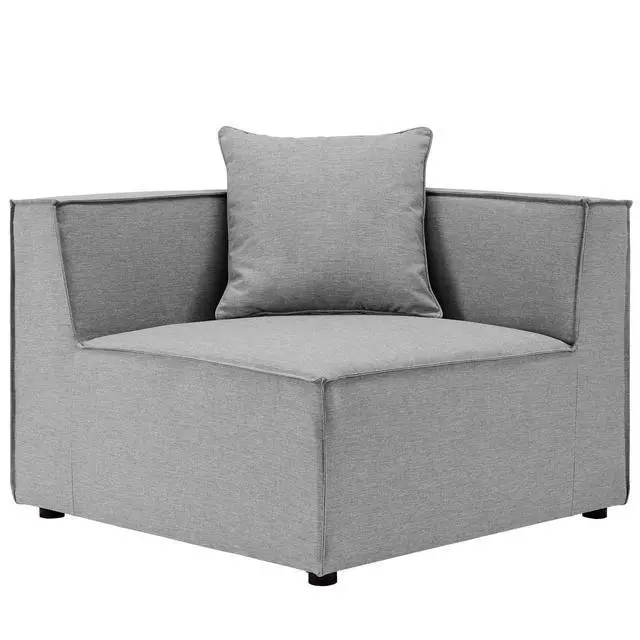 Alt view image 7 of 13 - Saybrook Outdoor Patio Upholstered Sectional Sofa Corner Chair White