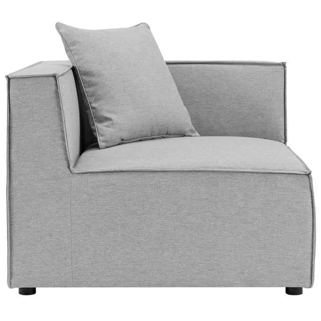 Alt view image 8 of 13 - Saybrook Outdoor Patio Upholstered Sectional Sofa Corner Chair White