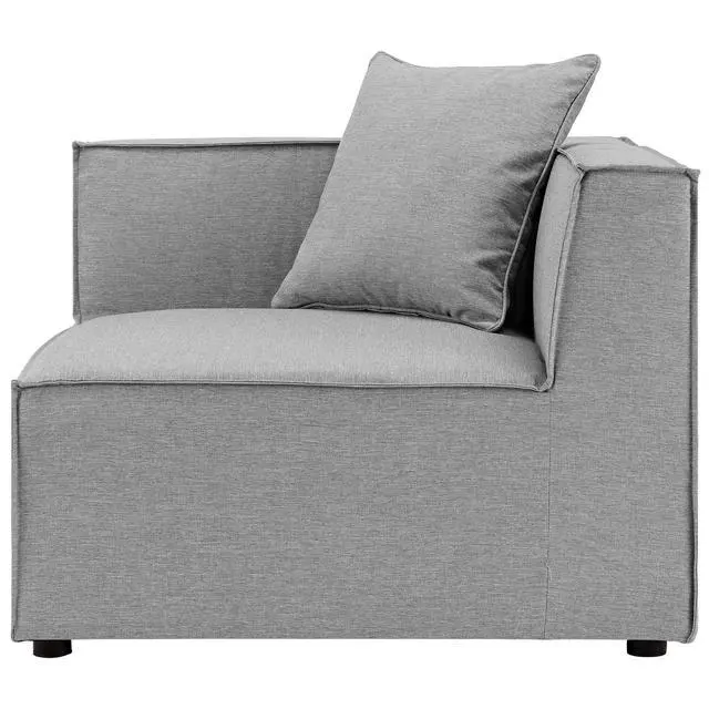 Alt view image 10 of 13 - Saybrook Outdoor Patio Upholstered Sectional Sofa Corner Chair White