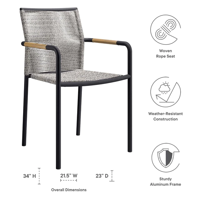 Alt view image 12 of 13 - Serenity Outdoor Patio Armchairs Set of 2