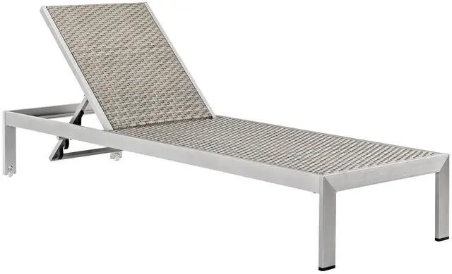 Alt view image 8 of 13 - Shore 2 Piece Outdoor Patio Set - Silver Gray