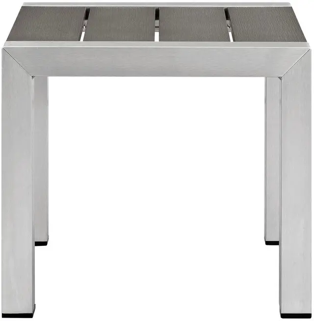 Alt view image 12 of 13 - Shore 2 Piece Outdoor Patio Set - Silver Gray