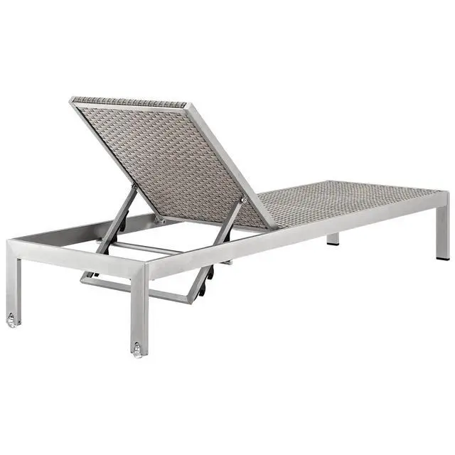 Alt view image 10 of 13 - Shore 2 Piece Outdoor Patio Set - Silver Gray